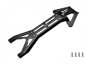 GPM 5T3/025F 7075 ALLOY FRONT UPPER CHASSIS BRACE LOS-3680 FOR LOSI 1/5 5IVE-TE 3.0 4WD DESERT TRUCK RTR LOS05022 - 5T3/025F-BK