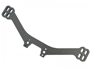 CARBON FIBER 3mm REAR BODY PLATE FOR 1/10 ZERO CERO TOURING CAR - RS-SAKZ148/BK