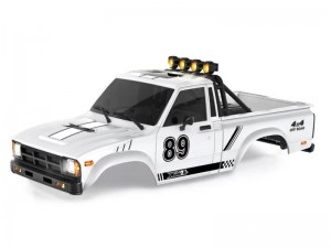 HARD PLASTIC OFF-ROAD PICK-UP BODY SHELL WITH FRONT & REAR LED SET FOR 1/24 AXIAL RACING SCX-24 CRAWLER TRUCK - RS-BDYSCX24/WI