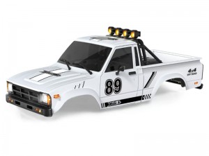 HARD PLASTIC OFF-ROAD PICK-UP BODY SHELL WITH FRONT & REAR LED SET FOR 1/24 AXIAL RACING SCX-24 CRAWLER TRUCK - RS-BDYSCX24/BUWI