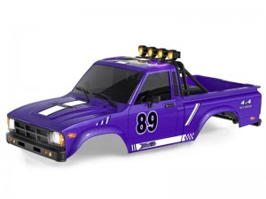 HARD PLASTIC OFF-ROAD PICK-UP BODY SHELL WITH FRONT & REAR LED SET FOR 1/24 AXIAL RACING SCX-24 CRAWLER TRUCK - RS-BDYSCX24/PU