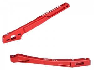 GPM MJ3016FR ALUMINUM 7075 FRONT & REAR CHASSIS BRACE ARA-4286 ARA-4446 FOR ARRMA 1/7 MOJAVE 6S EXB V3 ARA7604V3 - RED - MJ3016FR-R