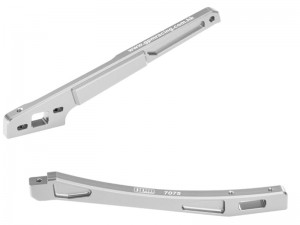 GPM MJ3016FR ALUMINUM 7075 FRONT & REAR CHASSIS BRACE ARA-4286 ARA-4446 FOR ARRMA 1/7 MOJAVE 6S EXB V3 ARA7604V3 - SILVER - MJ3016FR-S
