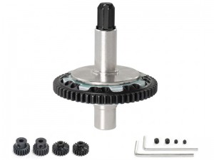 STEEL M0.8 SPUR GEAR SLIPPER CLUTCH W. PINION GEAR 20T 21T SET ARA311034 ARA310949 FOR ARRMA 1/10 BIG ROCK 3S GRANITE KRATON OUTCAST 4S 1/8 TYPHON 3S BLX - BLACK - RS-ARA311034/BK