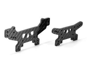 CARBON FIBER 3mm SHOCK TOWER H98287 H98288 FOR 1/10 HNR H9804 FOXHOUND RALLY TRUCK - RS-H9828788/BK