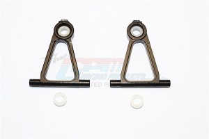 ALLOY FRONT UPPER ARM SET TAMIYA TT-01 - Black - TT054-BK