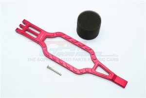 GPM TRX40126 ALUMINUM BATTERY HOLD-DOWN 1/10 TRAXXAS TRX4 DEFENDER TRAIL CRAWLER - Red - TRX40126-R