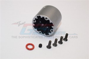 GPM YTL011 ALUMINIUM FRONT DIFFERENTIAL CASE 1/8 RC AXIAL YETI XL MONSTER - Gun silver - YTL011-GS