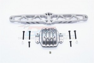 GPM YTL013N ALUMINUM REAR AXLE HOUSING MOUNT 1/8 RC  AXIAL YETI XL MONSTER - Gun silver - YTL013N-GS