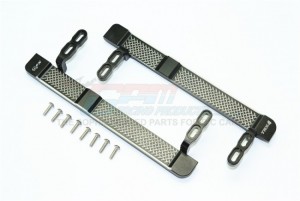 ALUMINUM SIDE STEPS RETICULATED PATTERN 1/10 TRX4 DEFENDER TRAIL CRAWLER - Black - TRX4014X-BK