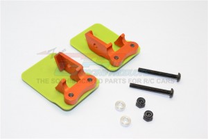 GPM ALUMINIUM PLASTIC REAR AXLE PROTECTOR MOUNT (L&R) 1/8 AXIAL YETI XL MONSTER - Orange - YTL268R-OR