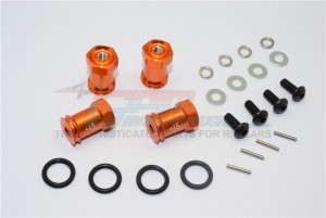 ALLOY HEX WIDENERS (+15MM) TEAM LOSI MINI EIGHT BUGGY - M8010/+15MM-OR