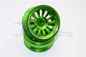 ALUMINIUM FRONT/REAR 13 POLES RIMS  WITH SILVER LINING VATERRA K5 BLAZER ASCENDER - K5133F/R-G