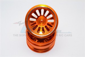 ALUMINIUM FRONT/REAR 13 POLES RIMS  WITH SILVER LINING VATERRA K5 BLAZER ASCENDER - K5133F/R-OR