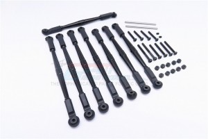 ALUMINIUM FRONT+REAR ANTI-THREAD TIE ROD  FOR 308MM WHEELBASE VATERRA K5 BLAZER ASCENDER - K5160/308-BK-BEBK