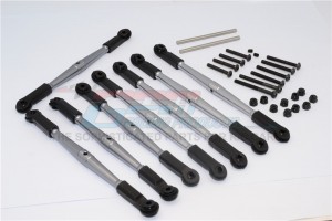 ALUMINIUM FRONT+REAR ANTI-THREAD TIE ROD  FOR 308MM WHEELBASE VATERRA K5 BLAZER ASCENDER - K5160/308-GS-BEBK