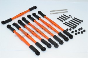 ALUMINIUM FRONT+REAR ANTI-THREAD TIE ROD  FOR 308MM WHEELBASE VATERRA K5 BLAZER ASCENDER - K5160/308-OR-BEBK