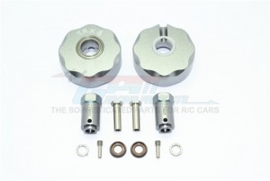 ALUMINUM PENDULUM WHEEL KNUCKLE AXLE WEIGHT + 21MM HEX ADAPTER 1/10 TRX4 DEFENDER TRAIL CRAWLER - Gun silver - TRX4023E-GS