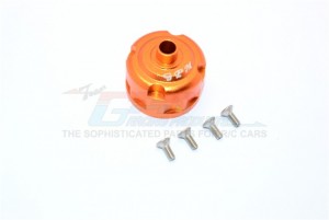 ALUMINUM FRONT/REAR DIFF CASE THUNDER TIGER TRUCK MT4-G5 6406F - Orange - KG011-OR