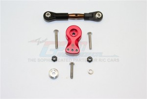 ALUMINIUM HI-TORQUE SERVO SAVER 25T WITH SPRING STEEL TIE ROD THUNDER TIGER TRUCK MT4-G5 6406F - KG025STM-R