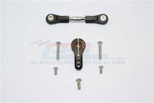 ALUMINIUM ADJUSTABLE SERVO ROD & 25T SERVO HORN THUNDER TIGER TRUCK MT4-G5 6406F - KG161025TA-BK
