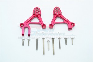 ALUMINUM ADJUSTABLE FRONT DAMPER MOUNT 1/10 TRX4 DEFENDER TRAIL CRAWLER - Red - TRX4028-R