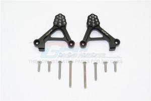 ALUMINUM ADJUSTABLE REAR DAMPER MOUNT 1/10 TRX4 DEFENDER TRAIL CRAWLER - Black - TRX4030-BK