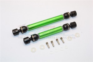 ALUMINUM & STEEL FRONT/REAR CVD MAIN SHAFTS 1/10 TRX4 DEFENDER TRAIL CRAWLER - Green - TRX4037SA-G