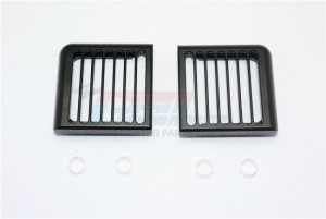 GPM TRX4050FB HEADLIGHT ASSEMBLY VERTICAL BRUSH GUARD ALUMINUM 1/10 TRX4 DEFENDER TRAIL CRAWLER - Black - TRX4050FB-BK