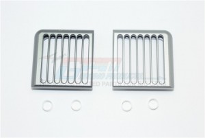 GPM TRX4050FB HEADLIGHT ASSEMBLY VERTICAL BRUSH GUARD ALUMINUM 1/10 TRX4 DEFENDER TRAIL CRAWLER - Gun silver - TRX4050FB-GS