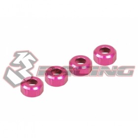 3RACING SAK-X28B 7075 Aluminum Oil Shock Bottom Cap (4pcs) For Sakura XI - SAK-X28B
