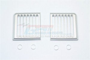 GPM TRX4050FB HEADLIGHT ASSEMBLY VERTICAL BRUSH GUARD ALUMINUM 1/10 TRX4 DEFENDER TRAIL CRAWLER - Silver - TRX4050FB-S