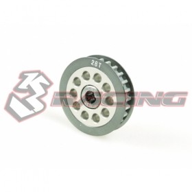 3RACING 3RAC-3PYW/28 Aluminum Center One Way Pulley Gear T28 - 3RAC-3PYW/28