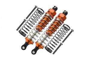GPM TRX4090 ALUMINUM FRONT / REAR ADJUSTABLE SPRING DAMPERS 1/10 TRX4 DEFENDER TRAIL CRAWLER - Orange - TRX4090-OR-S-BEBK