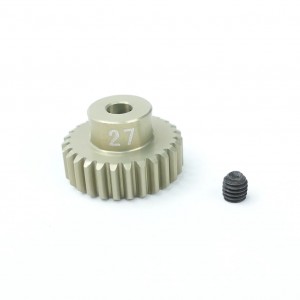 3RACING 3RAC-PG4827 48 Pitch Pinion Gear 27T (7075 w/ Hard Coating) For 1/10 RC Car - 3RAC-PG4827