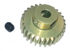 3RACING 3RAC-PG4828 48 Pitch Pinion Gear 28T (7075 w/ Hard Coating) For 1/10 RC Car - 3RAC-PG4828