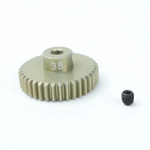 3RACING 3RAC-PG4838 48 Pitch Pinion Gear 38T (7075 w/ Hard Coating) For 1/10 RC Car - 3RAC-PG4838