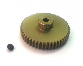 3RACING 3RAC-PG4848 48 Pitch Pinion Gear 48T (7075 w/ Hard Coating) For 1/10 RC Car - 3RAC-PG4848