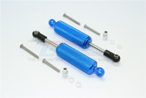 GPM TRX4093X ALUMINIUM FRONT/REAR INTERNAL SHOCKS (RETICULATED PATTERN) 1/10 TRX4 DEFENDER TRAIL CRAWLER - Blue - TRX4093X-B-BEBK