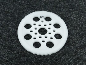 3RACING 3RAC-SG64125 64 Pitch Spur Gear 125T 1/10 RC CAR - White - 3RAC-SG64125