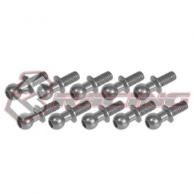 3RACING 3RAC-BS4806 Aluminum 4.8MM Ball Stud L=6 (10 pcs) 1/10 RC CAR - 3RAC-BS4806/TI