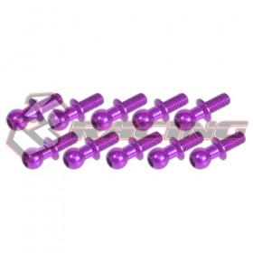 3RACING 3RAC-BS4810/BL 4.8MM Ball Stud L=10 (10 pcs) For 1/10 RC Car - Purple - 3RAC-BS4810/PU