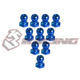 3RACING 3RAC-BS48H5 4.8MM Hex Ball Stud L=5 (10 pcs) 1/10 RC CAR - Blue - 3RAC-BS48H5/BU