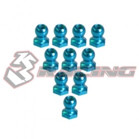 3RACING 3RAC-BS48H5 4.8MM Hex Ball Stud L=5 (10 pcs) 1/10 RC CAR - 3RAC-BS48H5/LB