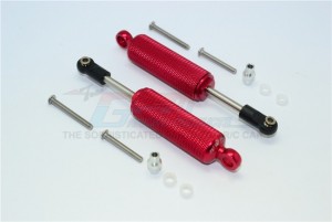 GPM TRX4093X ALUMINIUM FRONT/REAR INTERNAL SHOCKS (RETICULATED PATTERN) 1/10 TRX4 DEFENDER TRAIL CRAWLER - Red - TRX4093X-R-BEBK