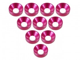 3RACING 3RAC-WC3 Aluminium M3 Countersink Washer (10 Pcs) For 1/10 ADVANCE M4 PRO D4 CAR - 3RAC-WC3/PK