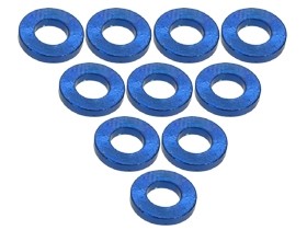 3RACING 3RAC-WF310 Aluminium M3 Flat Washer 1.0mm (10 Pcs) For 1/10 RC Car - 3RAC-WF310/BU