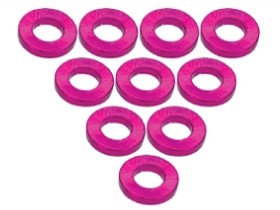 3RACING 3RAC-WF310 Aluminium M3 Flat Washer 1.0mm (10 Pcs) For 1/10 RC Car - 3RAC-WF310/PK