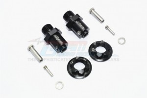 GPM TRX410/17X19 ALUMINUM 17MM HEX ADAPTERS FOR FRONT/REAR 1/10 TRX4 DEFENDER TRAIL CRAWLER - Black - TRX410/17X19-BK