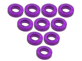 3RACING 3RAC-WF315 Aluminium M3 Flat Washer 1.5mm (10 Pcs) For 1/10 RC Car - 3RAC-WF315/PU